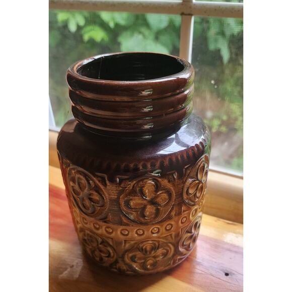 Scheurich Keramik vase Yellow and Brown West Germany 289-15 - Picture 3 of 7